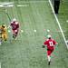 Michigan freshman Kyle Jackson shoots and scores in the game against Ohio State at Michigan Stadium on Saturday, April 13. AnnArbor.com I Daniel Brenner